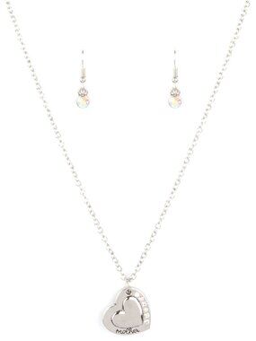 Paparazzi "Mother" Necklace and Earrings Set (NS274)